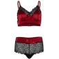 LEG AVENUE - 2-TEILIGES SET SCHWARZ UND ROT S/M LEG AVENUE - 2-TEILIGES SET SCHWARZ UND ROT S/M