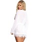 SUBBLIME - BABYDOLL BLANC MANCHES LONGUES FRANGES L / XL SUBBLIME - BABYDOLL BLANC MANCHES LONGUES FRANGES L / XL