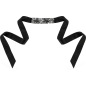 COQUETTE CHIC DESIRE - MASCHERA IN PIZZO NERO CON NASTRO