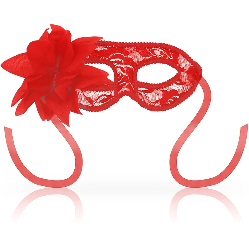 OHMAMA - MASKS MASKS WITH LACE AND RED FLOWER