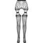 PASSION - S027 WHITE STOCKINGS WITH GARTER ONE SIZE PASSION - S027 WHITE STOCKINGS WITH GARTER ONE SIZE