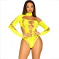 LEG AVENUE - NAHTLOSER BODYSUIT MIT TANGA GELB LEG AVENUE - NAHTLOSER BODYSUIT MIT TANGA GELB