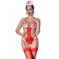 CHILIROSE - CR 4631 SET BODYSUIT NURSE CROTCHLESS RED S/M CHILIROSE - CR 4631 SET BODYSUIT NURSE CROTCHLESS RED S/M