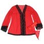 SUBBLIME - ROBE EN TISSU TRANSPARENT DÉTAIL DENTELLE ROUGE L/XL SUBBLIME - ROBE EN TISSU TRANSPARENT DÉTAIL DENTELLE ROUGE L/XL