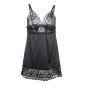 SUBBLIME - BABYDOLL AVEC POITRINE IMPRIMÉ FLEURI NOIR L/XL SUBBLIME - BABYDOLL AVEC POITRINE IMPRIMÉ FLEURI NOIR L/XL