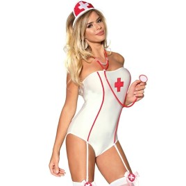 SUBBLIME - COSTUME DINFIRMIÈRE SEXY AVEC TEDDY L/XL