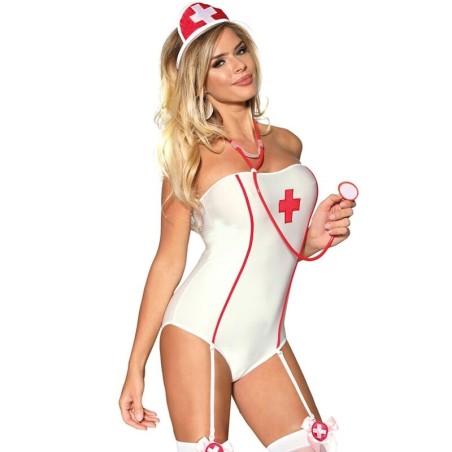 SUBBLIME - COSTUME DINFIRMIÈRE SEXY AVEC TEDDY L/XL