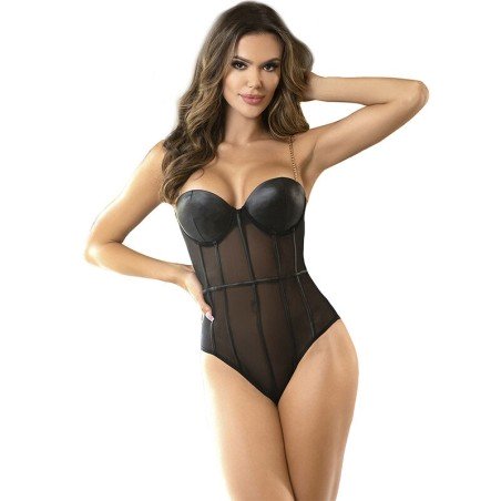 SUBBLIME - BODY NOIR BRETELLES CHAÎNE L/XL