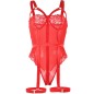 SUBBLIME - TEDDY AVEC JARRETIÈRE DÉTAIL POITRINE ROUGE L/XL SUBBLIME - TEDDY AVEC JARRETIÈRE DÉTAIL POITRINE ROUGE L/XL