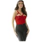 SUBBLIME - TEDDY AVEC JARRETIÈRE DÉTAIL POITRINE ROUGE L/XL SUBBLIME - TEDDY AVEC JARRETIÈRE DÉTAIL POITRINE ROUGE L/XL