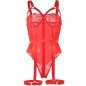 SUBBLIME - TEDDY AVEC JARRETIÈRE DÉTAIL POITRINE ROUGE L/XL SUBBLIME - TEDDY AVEC JARRETIÈRE DÉTAIL POITRINE ROUGE L/XL