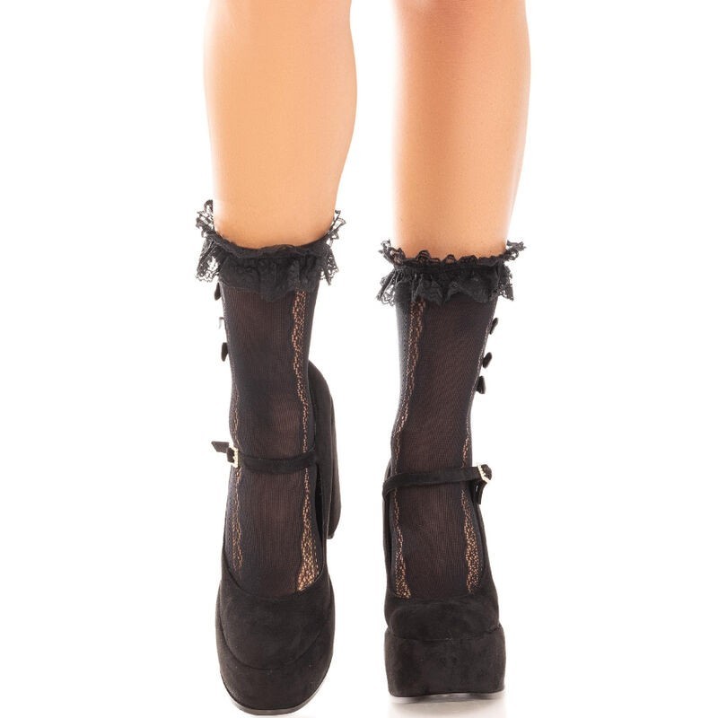 LEG AVENUE - SÖCKCHEN MIT RÜSCHEN WEIB LEG AVENUE - SÖCKCHEN MIT RÜSCHEN WEIB