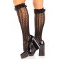 LEG AVENUE - CHAUSSETTES HAUTES À VOLANTS BLANCS LEG AVENUE - CHAUSSETTES HAUTES À VOLANTS BLANCS