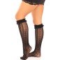 LEG AVENUE - CHAUSSETTES HAUTES À VOLANTS BLANCS LEG AVENUE - CHAUSSETTES HAUTES À VOLANTS BLANCS