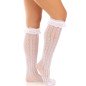 LEG AVENUE - CHAUSSETTES HAUTES À VOLANTS BLANCS LEG AVENUE - CHAUSSETTES HAUTES À VOLANTS BLANCS