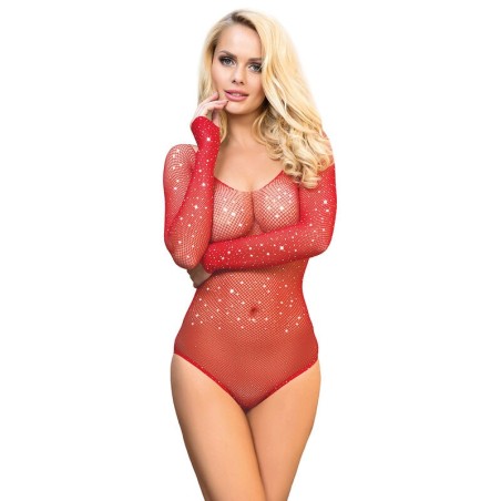 SUBBLIME - 952303 SHINY GRILL BODY MIT OFFENEN SCHULTERN LANGE RMEL ROT EINE GRÖSSE