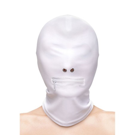 NS NOVELTIES - FETISH FASHION CAPPUCCIO BOCCA CHIUSA CON CERNIERA NYLON BIANCO