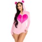 LEG AVENUE - TEDDY BEAR VELVET BODYSUIT PINK S LEG AVENUE - TEDDY BEAR VELVET BODYSUIT PINK S