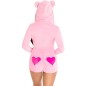 LEG AVENUE - TEDDY BEAR VELVET BODYSUIT PINK M LEG AVENUE - TEDDY BEAR VELVET BODYSUIT PINK M
