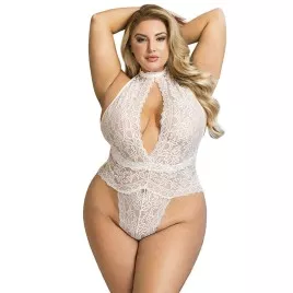 SUBBLIME - 953850 LACE BODYSUIT WHITE S/M