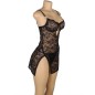 SUBBLIME - 954185 BABYDOLL EN DENTELLE À BRETELLES RÉGLABLES NOIRE S/M SUBBLIME - 954185 BABYDOLL EN DENTELLE À BRETELLES RÉGLABLES NOIRE S/M