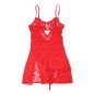 SUBBLIME - 954215 BABYDOLL EN DENTELLE À BRETELLES RÉGLABLES ROUGE L/XL SUBBLIME - 954215 BABYDOLL EN DENTELLE À BRETELLES RÉGLABLES ROUGE L/XL