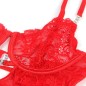 SUBBLIME - 954215 BABYDOLL EN DENTELLE À BRETELLES RÉGLABLES ROUGE L/XL SUBBLIME - 954215 BABYDOLL EN DENTELLE À BRETELLES RÉGLABLES ROUGE L/XL