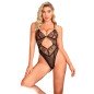 SUBBLIME - 955212 BODY TRANSPARENT AVEC DENTELLE CREUSE NOIRE S/M SUBBLIME - 955212 BODY TRANSPARENT AVEC DENTELLE CREUSE NOIRE S/M