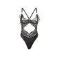 SUBBLIME - 955212 BODY TRANSPARENT AVEC DENTELLE CREUSE NOIRE S/M SUBBLIME - 955212 BODY TRANSPARENT AVEC DENTELLE CREUSE NOIRE S/M