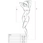 PASSION - WOMAN BS025 BODYSTOCKING SCHWARZ KLEIDERSTIL EINE GRÖSSE