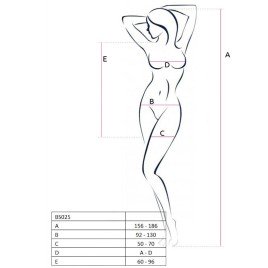 PASSION - FEMME BS025 BODYSTOCKING BLANC STYLE ROBE TAILLE UNIQUE