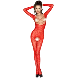 PASSION - WOMAN BS031 ROTER BODYSTOCKING, EINE GRÖSSE