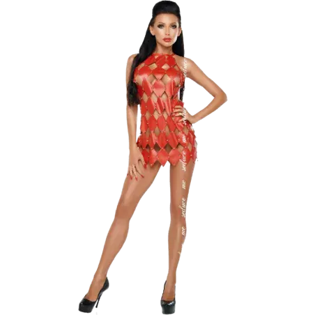 ME-SEDUCE - GWEN VESTITO SCHIENA NUDA ROSSO L/XL
