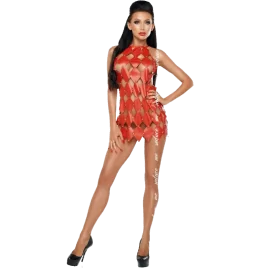 ME-SEDUCE - GWEN VESTITO SCHIENA NUDA ROSSO L/XL