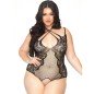 LEG AVENUE - TEDDY SANS CROTHLESS 1X-2X LEG AVENUE - TEDDY SANS CROTHLESS 1X-2X