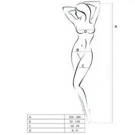 PASSION WOMAN BS057 BODYSTOCKING WHITE ONE SIZE