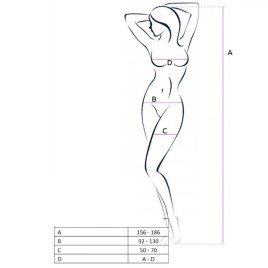 PASSION WOMAN BS057 BODYSTOCKING WHITE ONE SIZE
