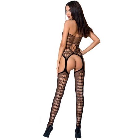 PASSION - FEMME BS059 BODYSTOCKING BLANC TAILLE UNIQUE