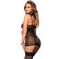QUEEN LINGERIE - CHEMISE AVEC JARRETIÈRE NOIRE L/XL QUEEN LINGERIE - CHEMISE AVEC JARRETIÈRE NOIRE L/XL