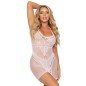 LEG AVENUE - MINI ROBE MULTI FILET TAILLE UNIQUE - BLANC LEG AVENUE - MINI ROBE MULTI FILET TAILLE UNIQUE - BLANC