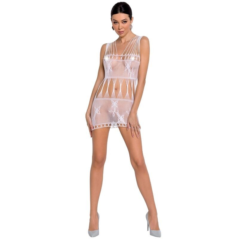 PASSION - WOMAN BS090 WHITE BODYSTOCKING ONE SIZE PASSION - WOMAN BS090 WHITE BODYSTOCKING ONE SIZE