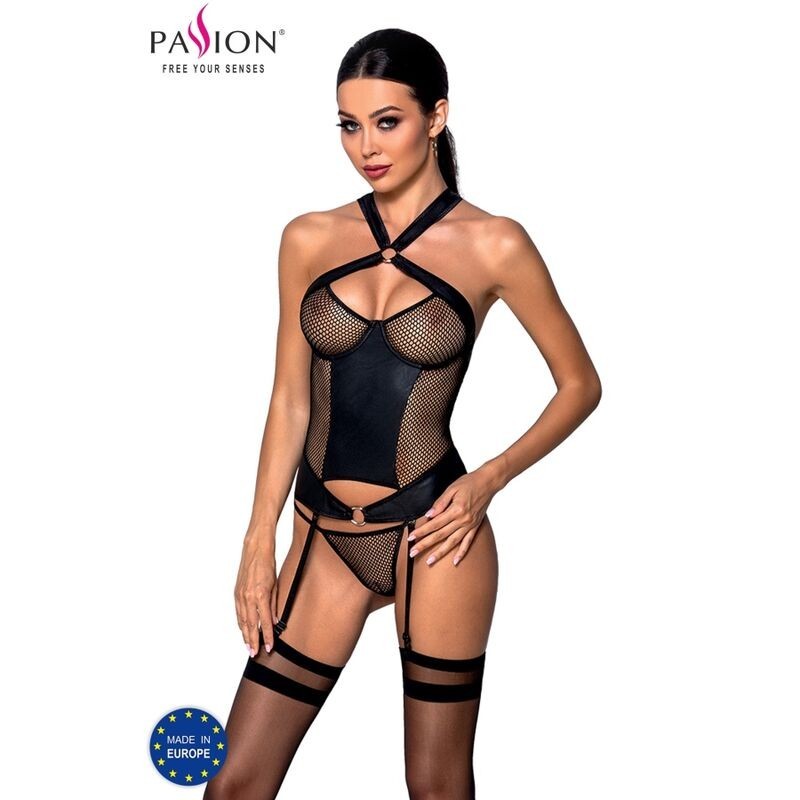 PASSION - AMANDA CORSET CUIR ÉCOLOGIQUE L/XL PASSION - AMANDA CORSET CUIR ÉCOLOGIQUE L/XL