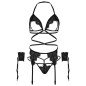 LEG AVENUE - ENSEMBLE QUATRE PIÈCES SOUTIEN-GORGE, STRING, PORTE-JARRETELLES ET POIGNETS TAILLE UNIQUE - BLANC LEG AVENUE - ENSEMBLE QUATRE PIÈCES SOUTIEN-GORGE, STRING, PORTE-JARRETELLES ET POIGNETS TAILLE UNIQUE - BLANC