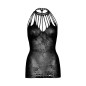 LEG AVENUE - SPITZEN-MINIKLEID MIT AUSSCHNITT, EINE GRÖSSE - SCHWARZ LEG AVENUE - SPITZEN-MINIKLEID MIT AUSSCHNITT, EINE GRÖSSE - SCHWARZ