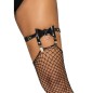 LEG AVENUE - JARRATIÈRE HAUTE EN CUIR VÉGÉTALIEN TAILLE UNIQUE - ROSE