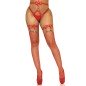 LEG AVENUE - JARRATIÈRE HAUTE EN CUIR VÉGÉTALIEN TAILLE UNIQUE - ROSE
