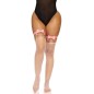 LEG AVENUE - JARRATIÈRE HAUTE EN CUIR VÉGÉTALIEN TAILLE UNIQUE - ROSE