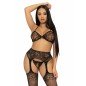 LEG AVENUE - ENSEMBLE TROIS PIÈCES SOUTIEN-GORGE, STRING ET BAS TAILLE UNIQUE - ROUGE LEG AVENUE - ENSEMBLE TROIS PIÈCES SOUTIEN-GORGE, STRING ET BAS TAILLE UNIQUE - ROUGE