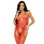 LEG AVENUE - NET SUSPENDER BODYSTOCKING, EINE GRÖSSE - ROT LEG AVENUE - NET SUSPENDER BODYSTOCKING, EINE GRÖSSE - ROT