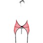 PASSION - PEONIA CORSET LIGNE ÉROTIQUE ROUGE L/XL